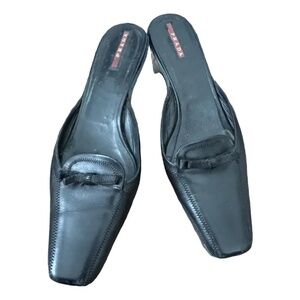 Prada Black leather Mules Size 40 (US 8.5)